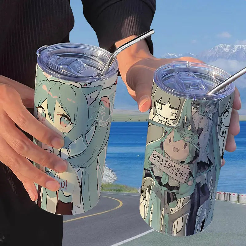 Hatsune Miku Straw Thermos Cup