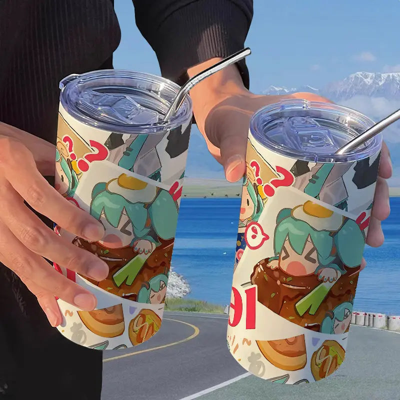 Hatsune Miku Straw Thermos Cup
