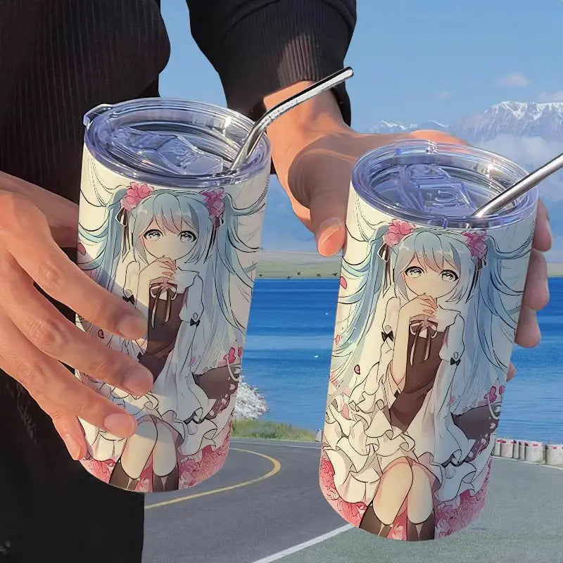 Hatsune Miku Straw Thermos Cup