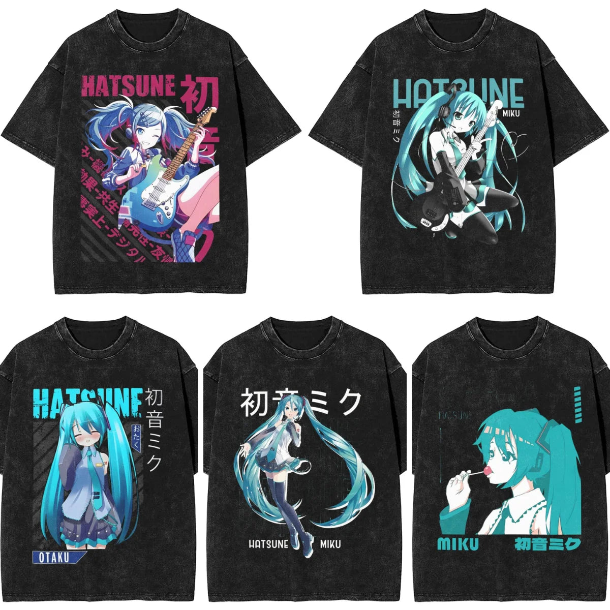 Vocaloid Hatsune Miku Washed T Shirts
