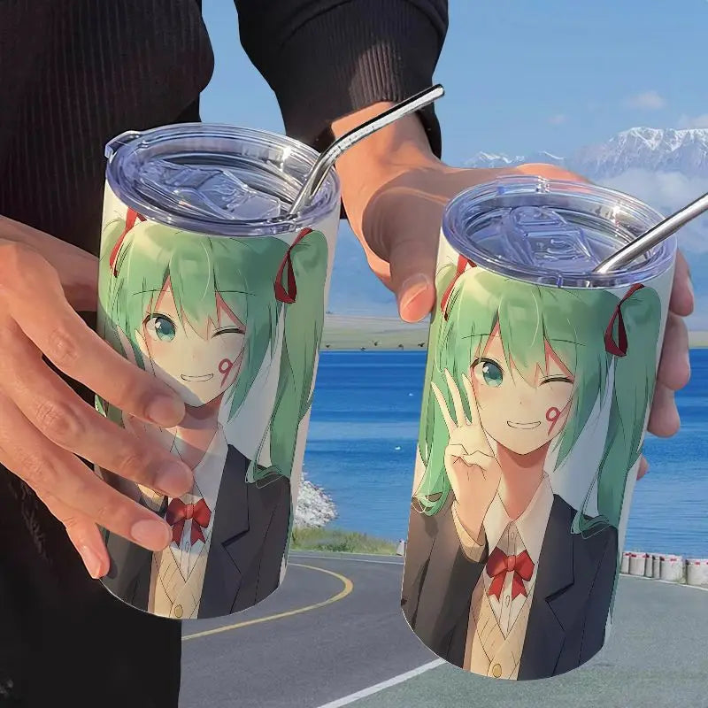 Hatsune Miku Straw Thermos Cup