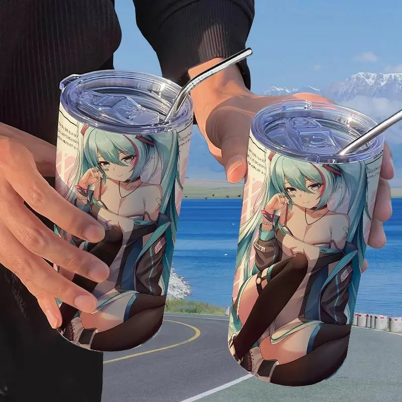 Hatsune Miku Straw Thermos Cup