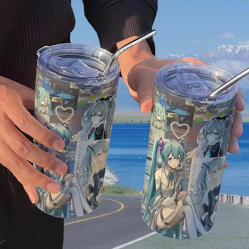 Hatsune Miku Straw Thermos Cup