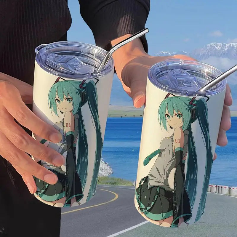 Hatsune Miku Straw Thermos Cup