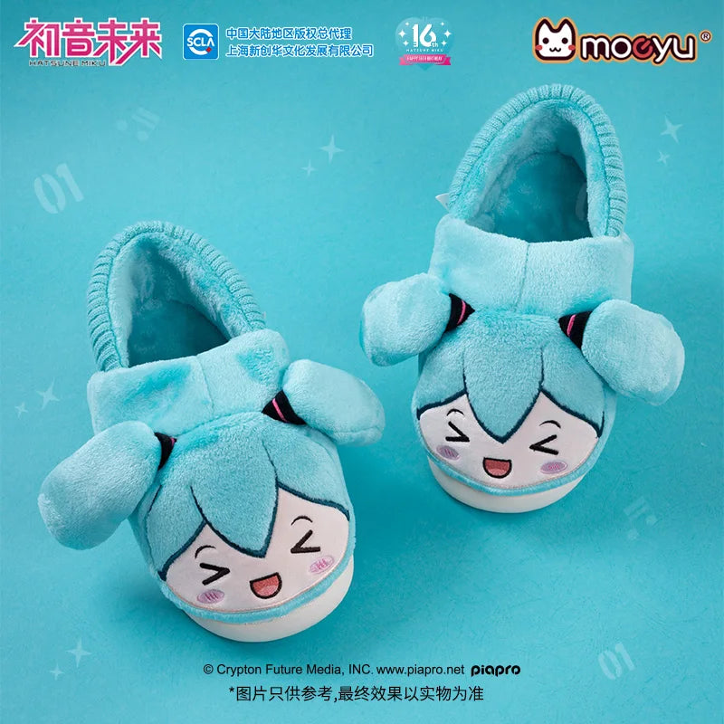 Vocaloid Hatusne Miku Plush Slippers