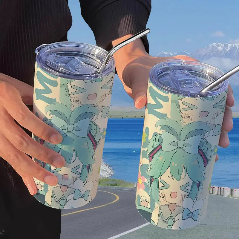 Hatsune Miku Straw Thermos Cup