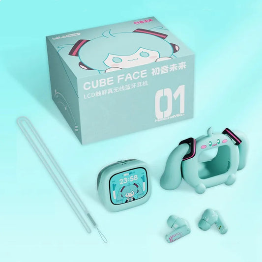 Hatsune Miku BILIBILI Face Cube Bluetooth Touchscreen Headset