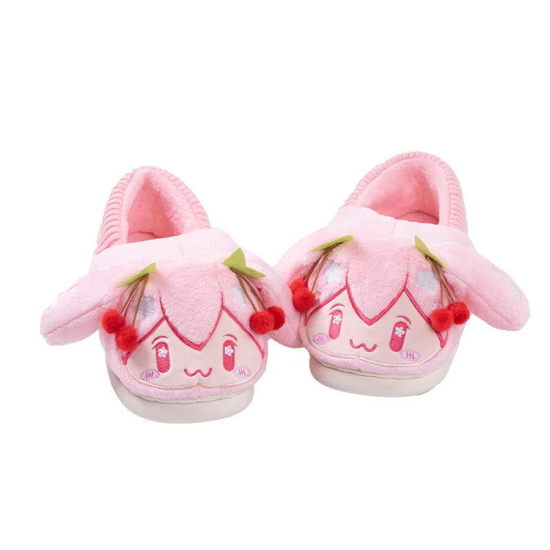 Vocaloid Hatusne Miku Plush Slippers