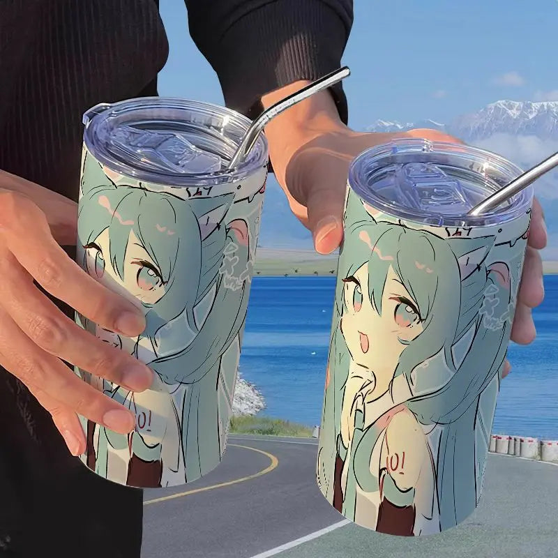 Hatsune Miku Straw Thermos Cup