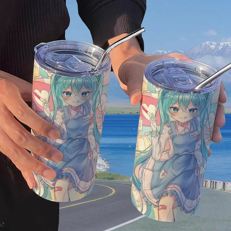 Hatsune Miku Straw Thermos Cup