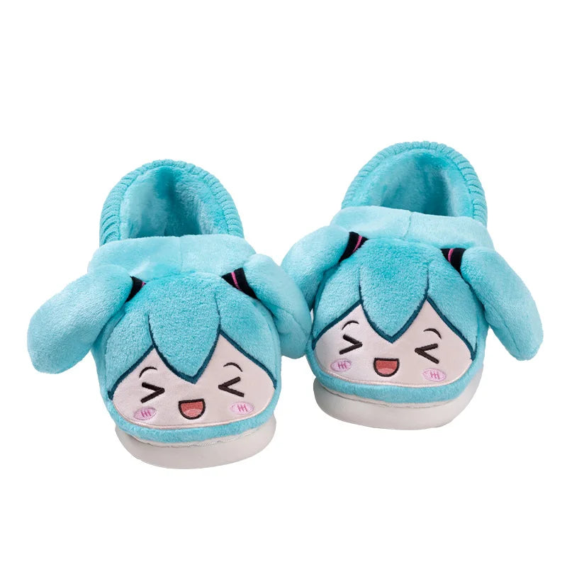 Vocaloid Hatusne Miku Plush Slippers