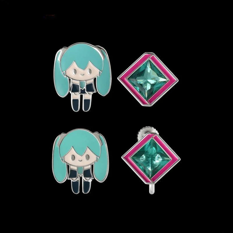 Hatsune Miku Jewelry Set – Adjustable Ring & Earrings