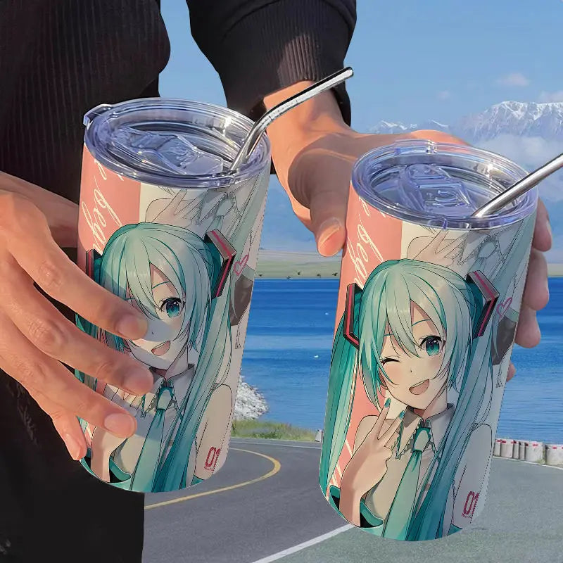 Hatsune Miku Straw Thermos Cup