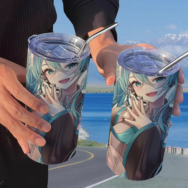 Hatsune Miku Straw Thermos Cup