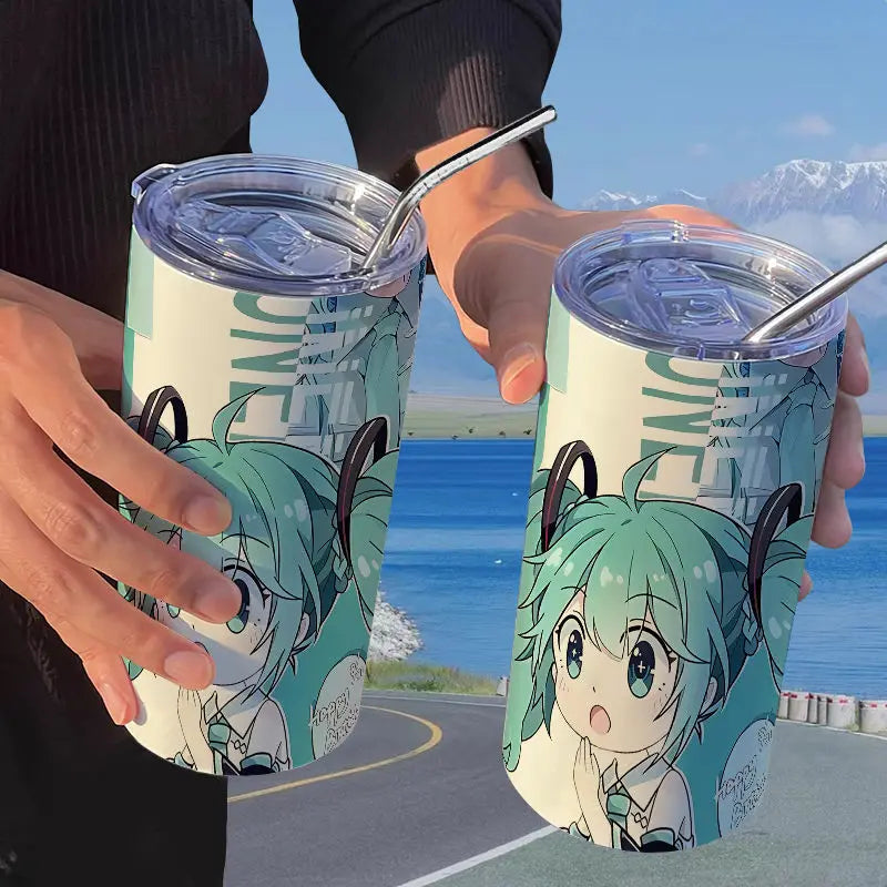 Hatsune Miku Straw Thermos Cup