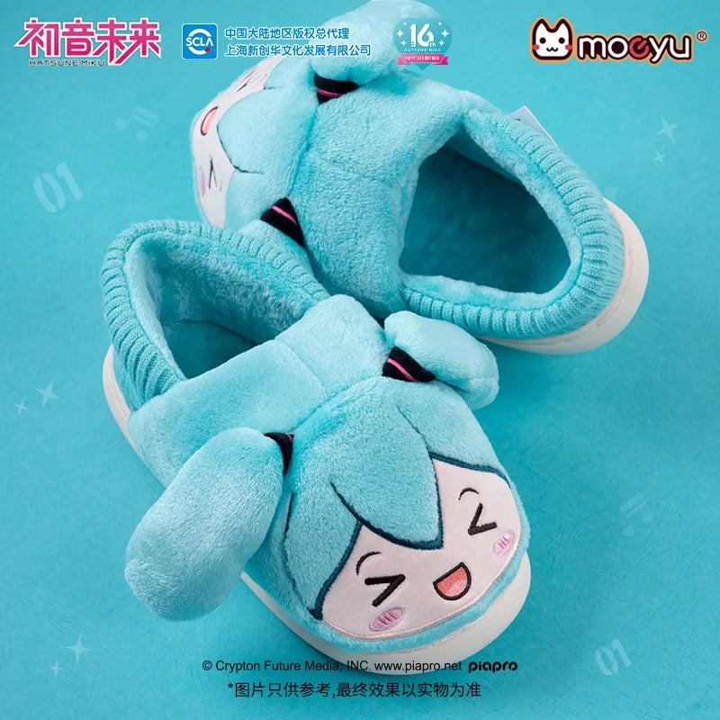 Vocaloid Hatusne Miku Plush Slippers