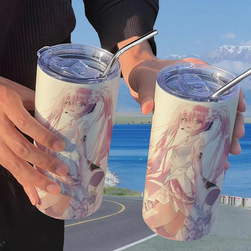 Hatsune Miku Straw Thermos Cup