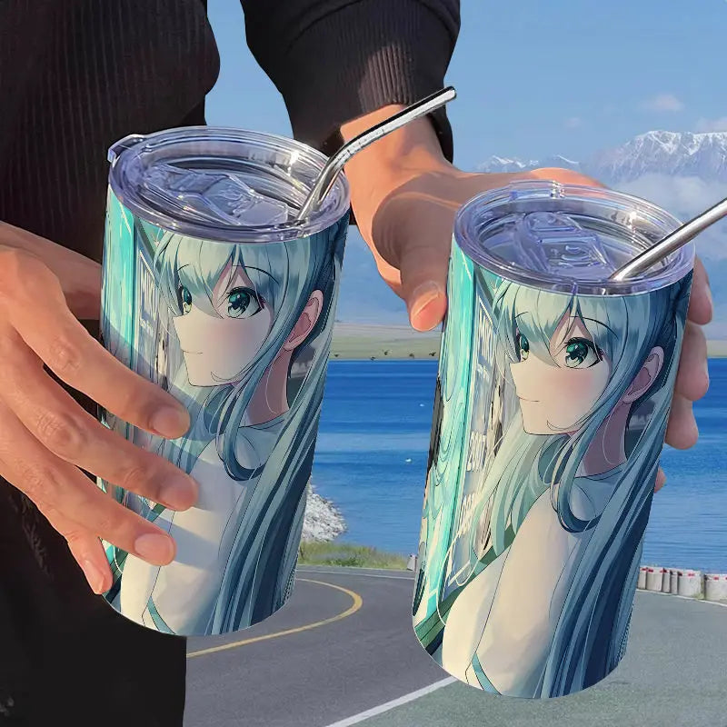 Hatsune Miku Straw Thermos Cup