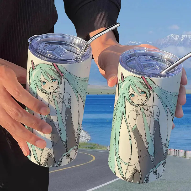 Hatsune Miku Straw Thermos Cup