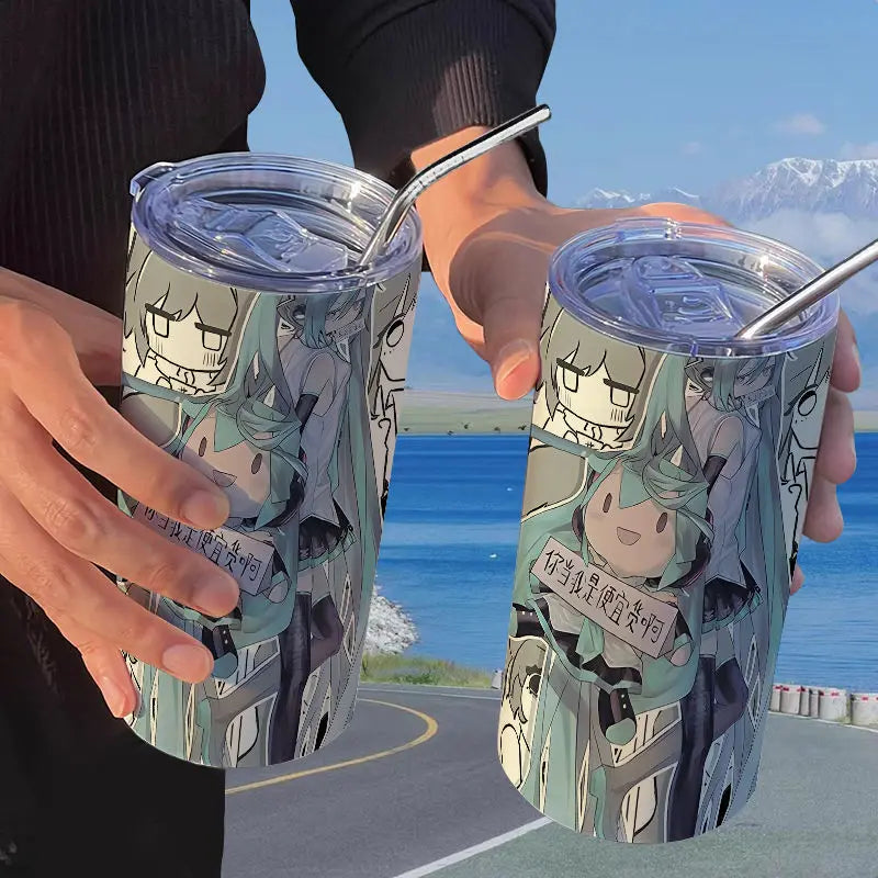 Hatsune Miku Straw Thermos Cup