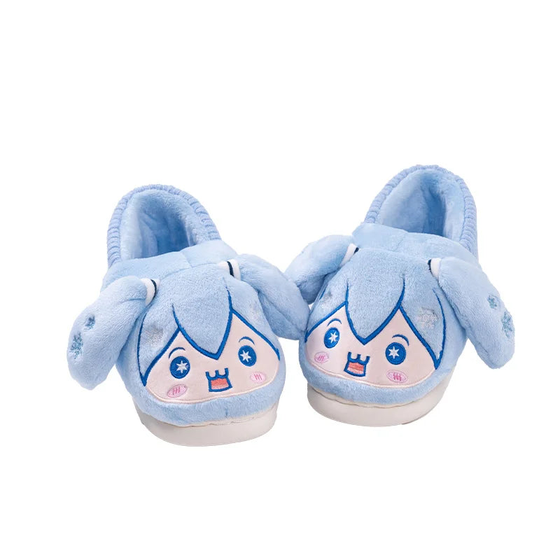 Vocaloid Hatusne Miku Plush Slippers