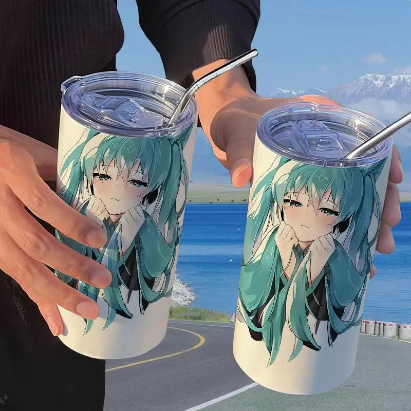 Hatsune Miku Straw Thermos Cup