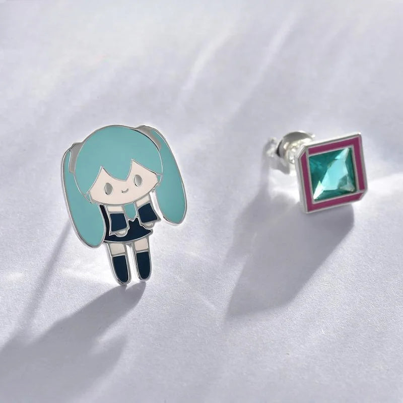 Hatsune Miku Jewelry Set – Adjustable Ring & Earrings