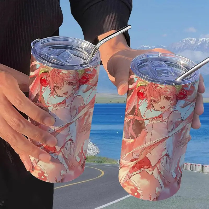Hatsune Miku Straw Thermos Cup