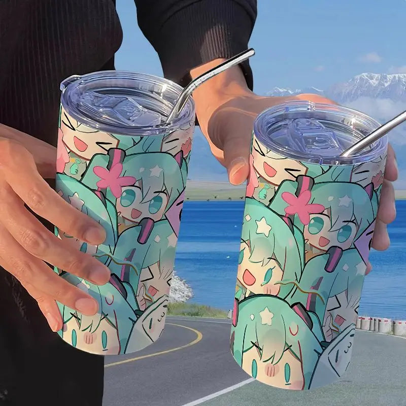 Hatsune Miku Straw Thermos Cup