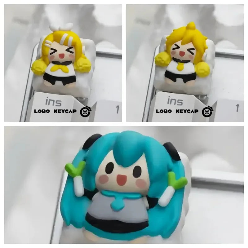 Vocaloid Keyboard Keycap Resin Art
