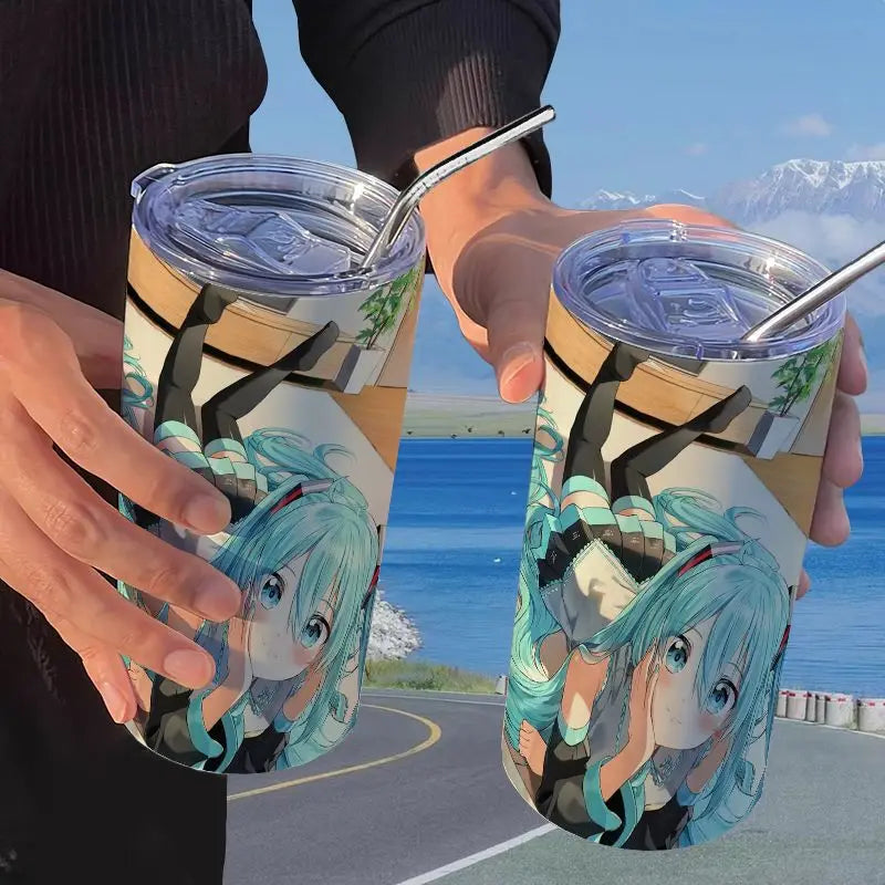 Hatsune Miku Straw Thermos Cup
