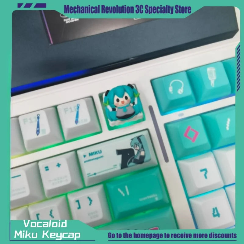 Vocaloid Keyboard Keycap Resin Art