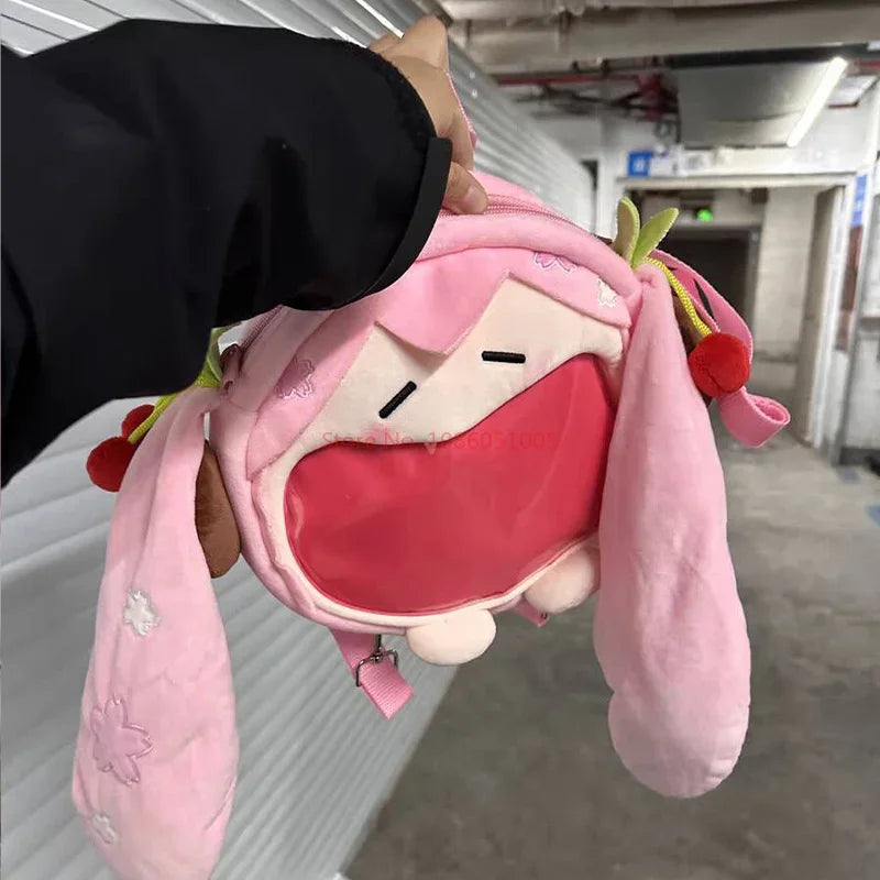 Hatsune Miku Plush Backpack – Cute Kawaii Shoulder Bag