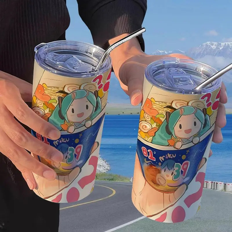 Hatsune Miku Straw Thermos Cup