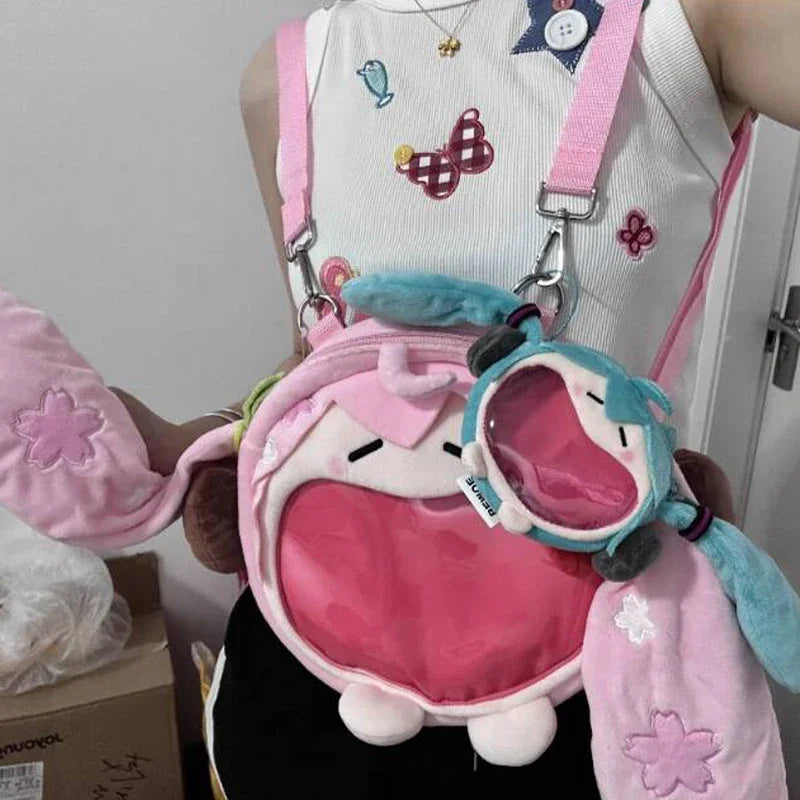 Hatsune Miku Plush Backpack – Cute Kawaii Shoulder Bag