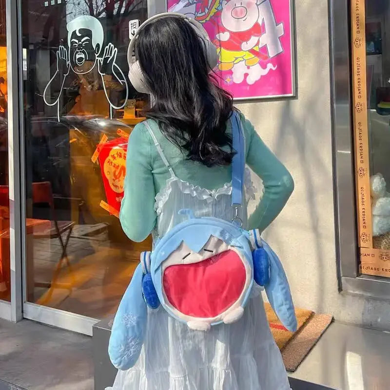 Hatsune Miku Plush Backpack – Cute Kawaii Shoulder Bag