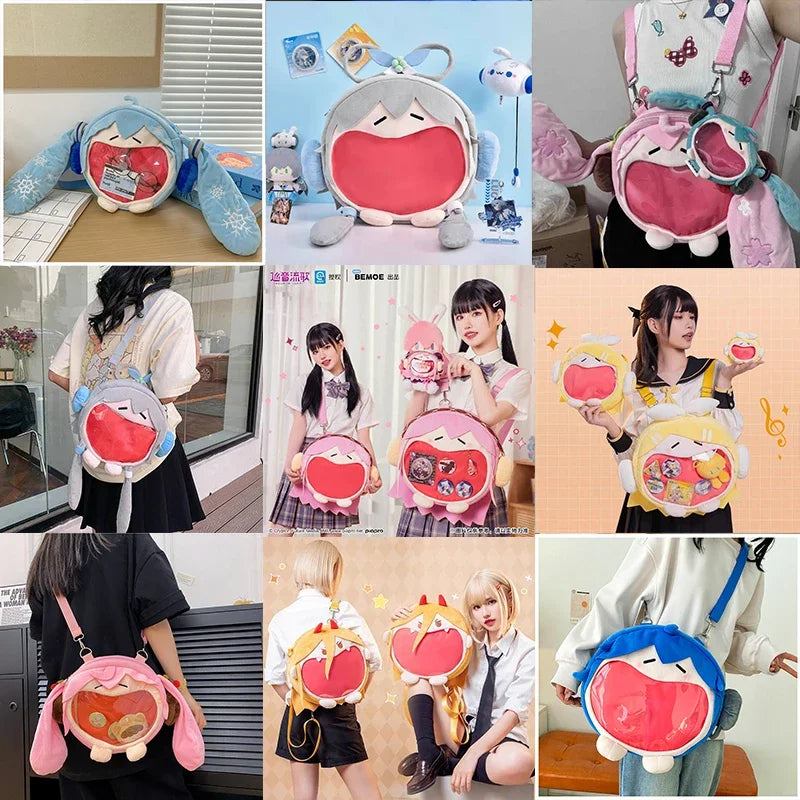 Hatsune Miku Plush Backpack – Cute Kawaii Shoulder Bag